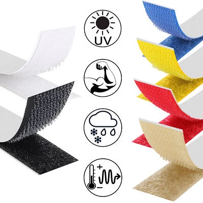 Klettband selbstklebend extra stark, Hakenband, Flauschband oder Set - Bild 1 von 4