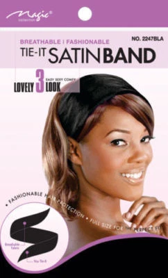 Magic Collection Tie-It Satin Band Breathable Fashionable #2247BLA
