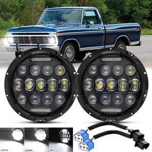 For 2008-2016 Jeep Patriot Pair 7" Round Seal LED Headlights DRL Projector light - Picture 1 of 18
