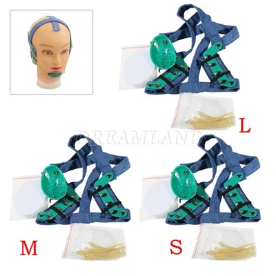 Dental Orthodontic High -Pull Headgear With Rigid Chin Cap High Pull Strap Blue - Image 1 of 2