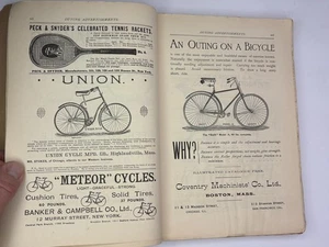 1891 Issue of OUTING - Sports Recreation Travel Magazine - Bicycles Guns Illust - Bild 1 von 10
