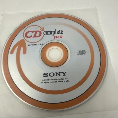 Vintage Sony CD Complete Pro Version 1.8.1 (1999, CD-Rom) Computer Software - Image 1 of 3