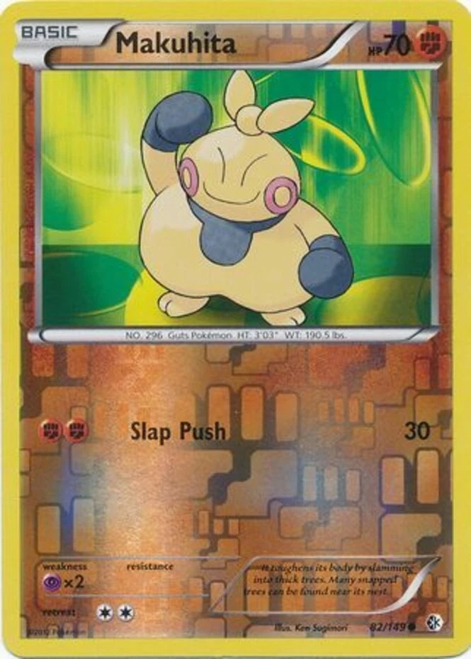 Makuhita - 82/149 - Common - Reverse Holo - Boundaries Crossed #82/149 Pokemon T - Image 1 of 1