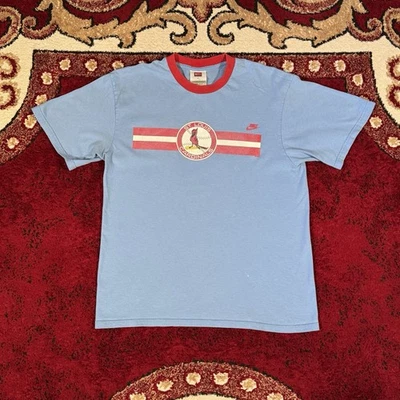 Vintage Y2K Nike St Louis Cardinals MLB Baseball Blue T Shirt Size M - Image 1 of 4