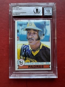 1979 Topps OZZIE SMITH ROOKIE AUTO *BECKETT 10 * HOF * - Picture 1 of 3