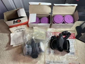 Nuevo respirador de doble cartucho AO y Willson AR 700 con filtros 8-R12 + bolsa de almacenamiento - Imagen 1 de 11