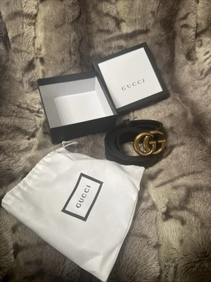 Пояс Gucci GG черный, размер 90 см 36 дюймов, ширина 3 см - Изображение 1 из 4