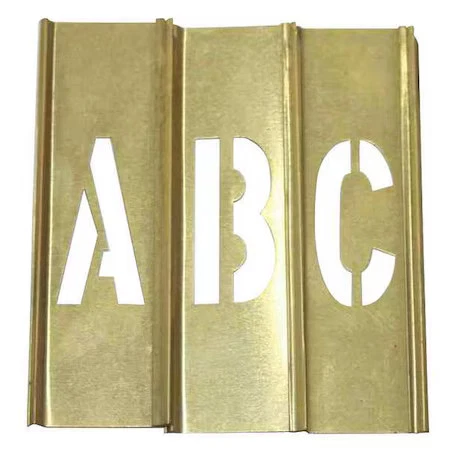 Juego de plantillas, letras, puntuación, latón, 20Y510, 20Y510 Foto 1 de 1