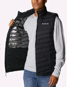 Mens Columbia Slope Edge 2 Vest Black Puffer Omni-Heat Insulation Large Tall LT - Picture 1 of 9