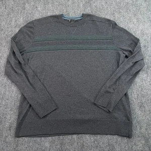 Smartwool Sweater Men XXL 2XL Gray Sparwood Stripe CrewNeck Pullover Long Sleeve - Picture 1 of 10