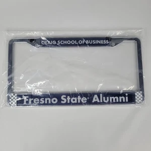 Marco de placa de metal Fresno State Alumni Craig escuela negocios azul marino - Imagen 1 de 9