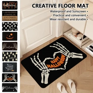 Halloween Floor Mats Holiday Decoration Porch Door Mats Bathroom - Picture 1 of 39