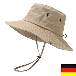 Herren-Sonnenhut mit breiter Krempe und UV-Schutz, ideal zum Angeln und Wandern. - Bild 1 von 15