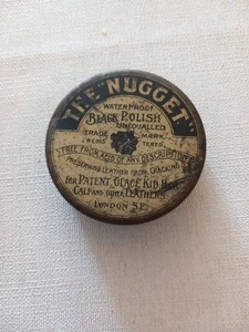 Vintage The Nugget Black Boot Polish Can Dose - Bild 1 von 7