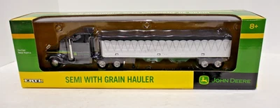 ERTL 1:64 John Deere Black Peterbilt GRAIN TRAILER SEMI TRUCK *NIB* - Image 1 of 3