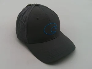 Costa Hat Cap Strap Back Mens Gray Performance Mesh Logo One Size Fishing - Picture 1 of 10