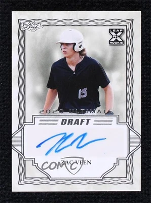 2020 Leaf Ultimate Draft Zac Veen #BA-ZV1 Auto - Image 1 of 2