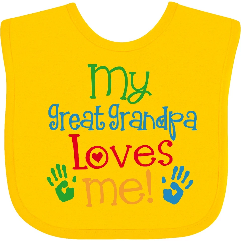 Babero Inktastic My Great Grandpa Loves Me Baby Abuelo Niños Niñas Foto 1 de 1