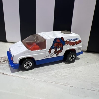 Vtg 1978 Mattel Hot Wheels Diecast Marvel White Scene Machine Amazing Spider-Man - Image 1 of 4