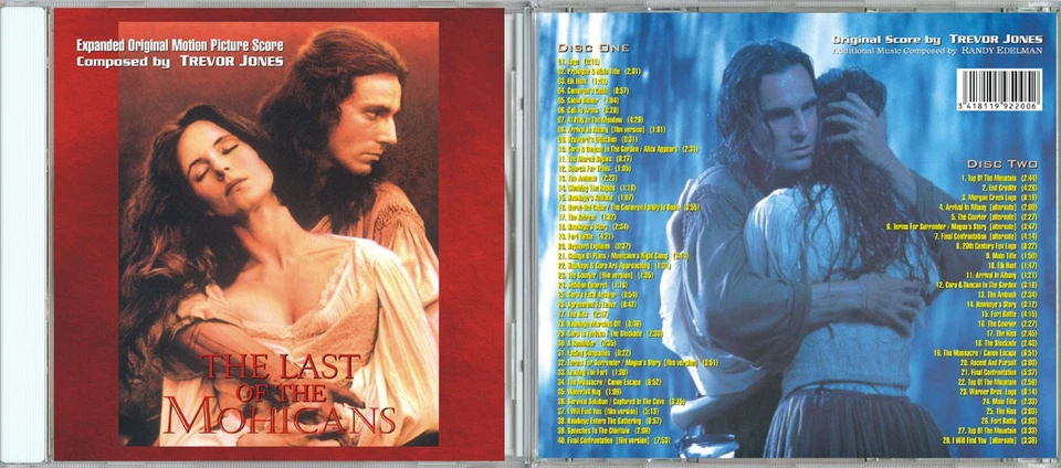 SC - 2 CD - THE LAST OF THE MOHICANS (Complete Motion Score) - Trevor Jones - Bild 1 von 1