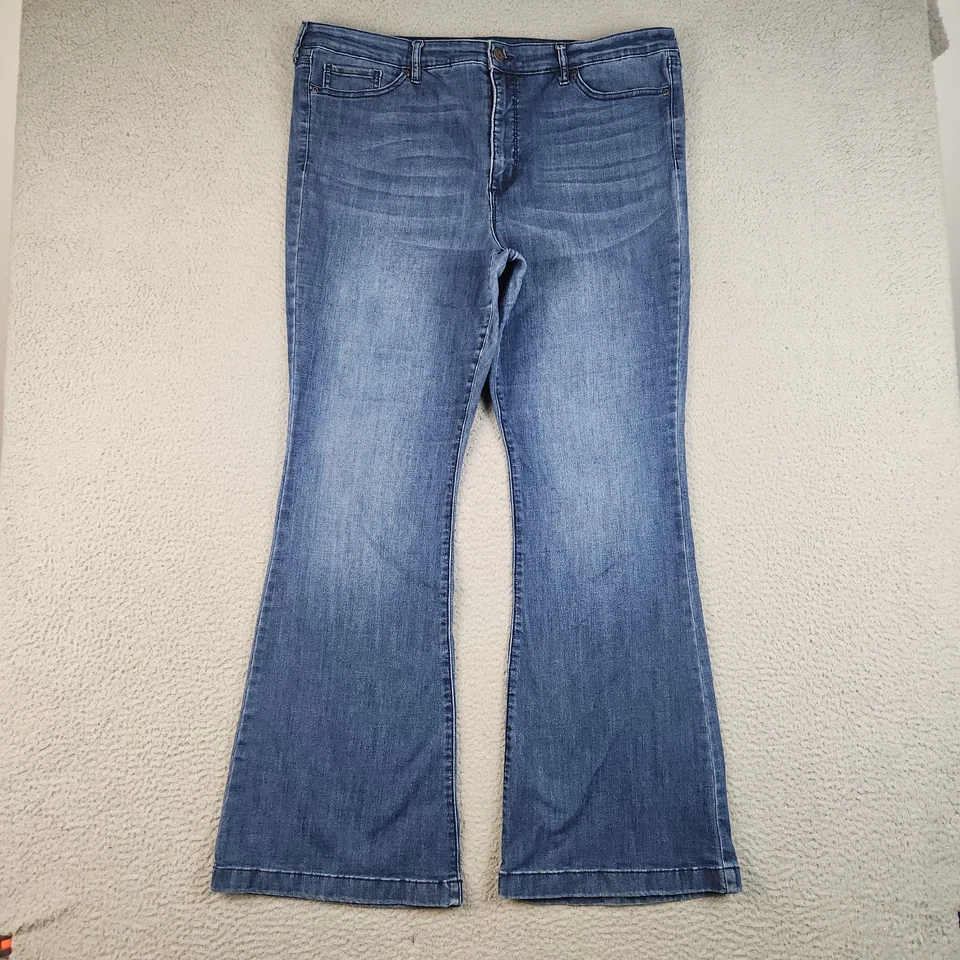 Sofia Vergara Jeans Womens Size 20 Melisa Flare Leg High Rise Blue Denim Stretch - Image 1 of 4