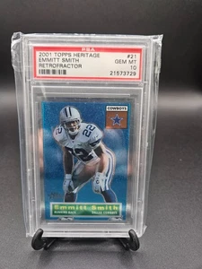 2001 Topps Heritage Chrome Emmitt Smith Retrofractor  #251/556 PSA 10 GEM MINT - Picture 1 of 2