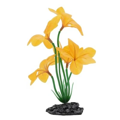 Aquarium Plastic Plants, Reptile Plant Decoration, Aquatic Plant Resin Yellow - Image 1 of 4