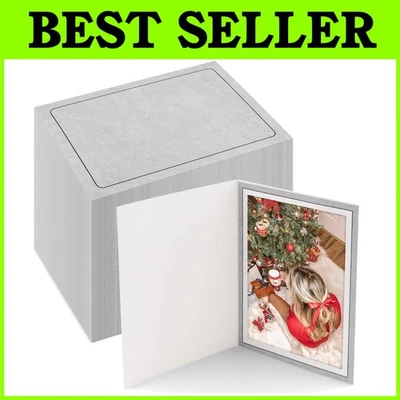 Paquete de 100 tarjetas de felicitación con marco de papel de 5x7 Foto 1 de 4