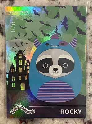 2025 PANINI SQUISHMALLOWS HALLOWEEN ROCKY #85 GREEN GHOST /31 SUPER RARE - Image 1 of 2