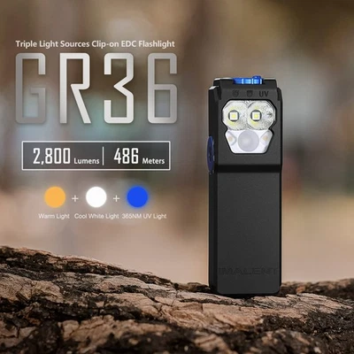 Linterna con clip recargable 2800 lúmenes IMALENT GR36 EDC con tipo C - Imagen 1 de 4