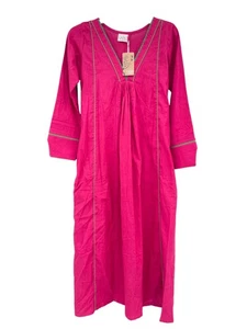 UDD Hot Pink Anarkali Womens size M Medium Kaftan Dress - Picture 1 of 20