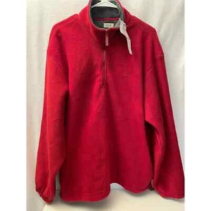 IZOD Hombre Rojo 1/4 Cremallera Pullover Nuevo Con Etiquetas Chaqueta Con Bolsillos NUEVO - Imagen 1 de 4