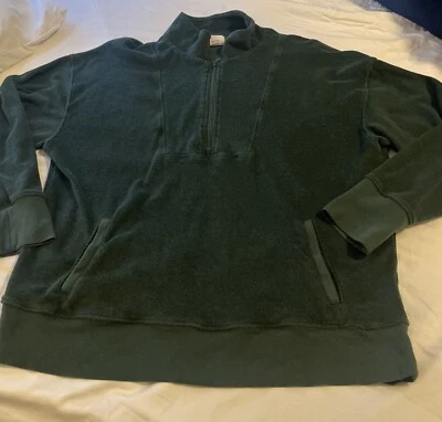 Offline By Aerie Women's Green Mock Neck 1/2 Zip Cotton Pullover Size L EUC. u2 - Image 1 of 4