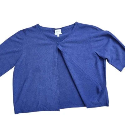 Suéter cárdigan abierto vintage Armani Collezioni para mujer 10 lino recortado lujo  Foto 1 de 4