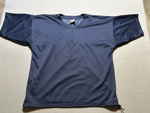 Easton Vented 1/4 Zip Baseball Cage Short Sleeve Shirt Pullover, X-Large, Blue - Picture 1 of 12