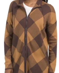 Maglione poncho da donna New Jones New York leggero a quadretti taglia S - Foto 1 di 7