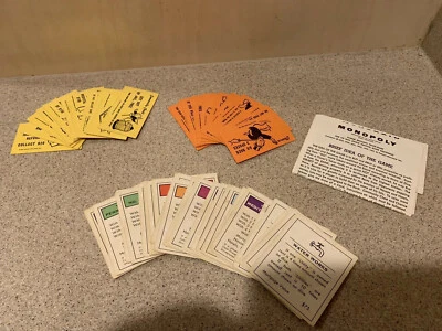 1960's Vintage Monopoly Game Pieces Titles, Chance Cards, Community Chest Cards - Image 1 of 4