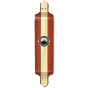Yocaher Drop Down Longboard Deck - Crest Burgundy (DECK ONLY) - Picture 1 of 1