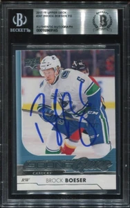 BROCK BOESER signed auto 2017-18 UD YOUNG GUNS ROOKIE CARD RC YG BECKETT (BAS) - Picture 1 of 2