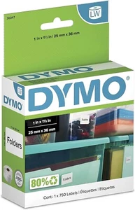 GENUINE DYMO 30347  - 1" x 1.5" White 750/box - Picture 1 of 1