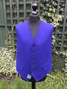 Ede & Ravenscroft. Men’s Waistcoat. 46 R. Saphire Blue. 100 % Wool. ( NWT. £150) - Picture 1 of 6