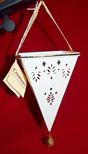 Creations Artistic Accents & Access "Large Porcelain Pierce Cone" Tree Ornament - Picture 1 of 12