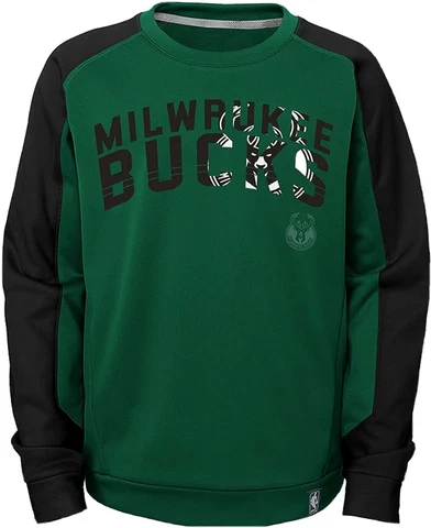 NBA Milwaukee Bucks "Back Court Crew" Sweatshirt Kids Medium (5/6) NWT Cover