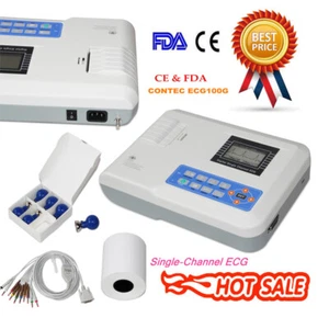 Nuevo electrocardiógrafo portátil de 1 canal ECG/ECG 12 cables CONTEC ECG100G - Imagen 1 de 12