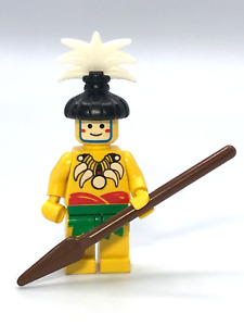 LEGO  Islander King Minifigure, with Black Hair-Piece, VINTAGE
