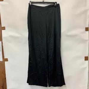 Nina Parker Womens Plus 0X Black Satin Elastic Waistband Wide Leg Pants RETAGF79 - Picture 1 of 4