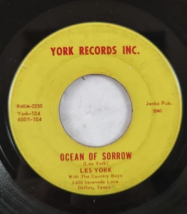 Les York – Ocean Of Sorrow / Roane County Prisoner ~ Country  45 RPM 1964 - Picture 1 of 4