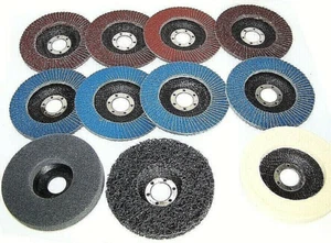 4-1/2" 11pc Flap Disc & Polish Set Zirconia, Aluminum Oxide Strapping Polish Kit - Picture 1 of 2