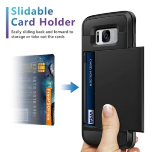 Card Slider Phone Case for Samsung Galaxy S9+ (Black) - Card Case to Carry Less - Picture 1 of 7