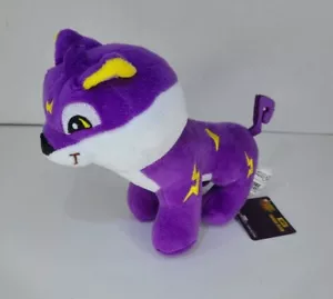 CultureFly Animal Jam Rare Purple Cougar Plush 7" W/ Tag Yellow lightning Bolt - Picture 1 of 6